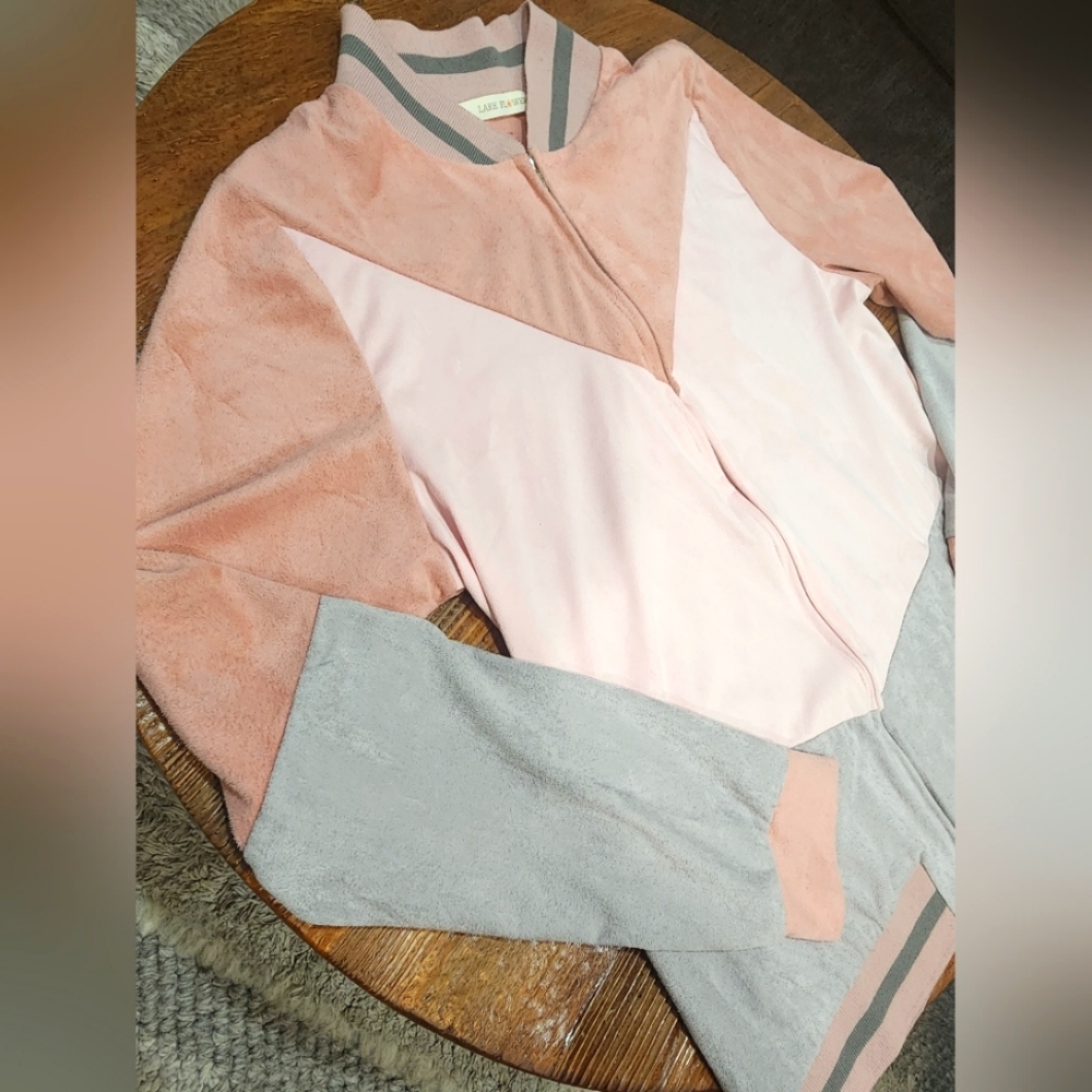 Colorblock Suede Jacket